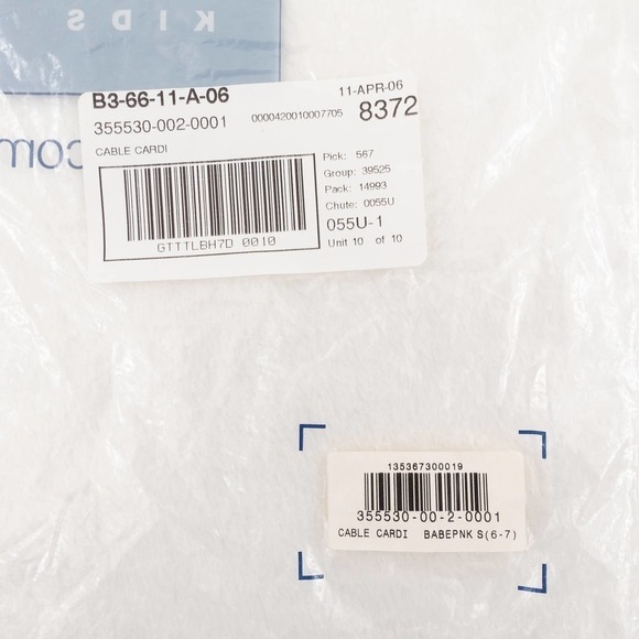 NWT GAP Cotton Cardigan Sweater Girl's Small Light Pink - Picture 2 of 10